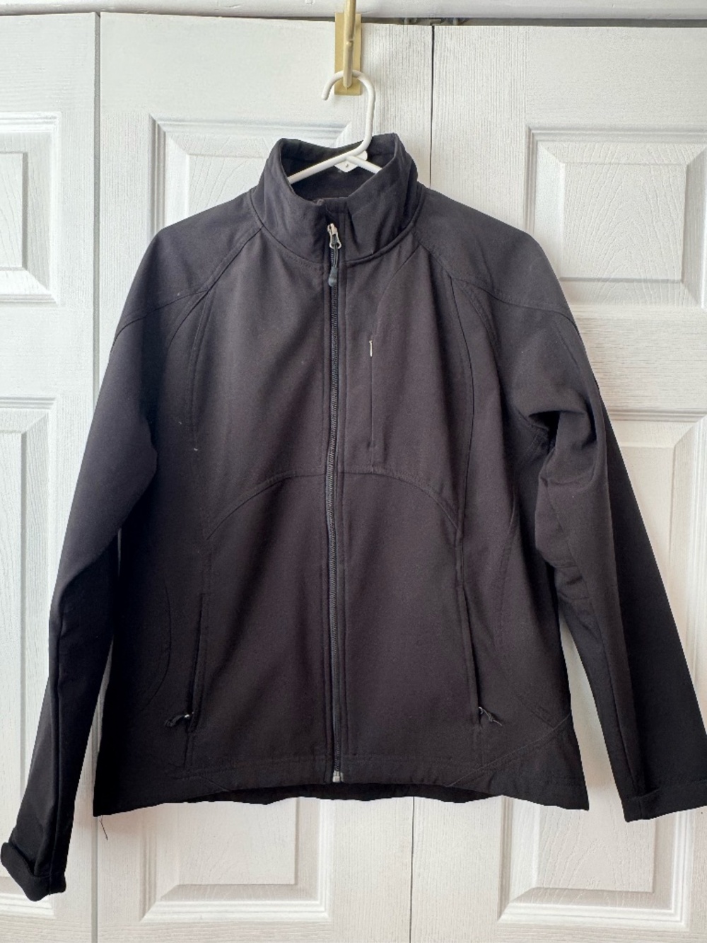 Double Diamond Black Fleece-Lined Softshell Jacket - Women's Large